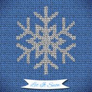 Seamless pattern with knitted snowflake N4