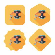 Pet Clothes flat icon with long shadow eps10 N33