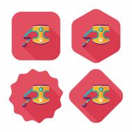 Pet Clothes flat icon with long shadow eps10 N34