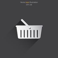 Vector shopping cart web flat icon