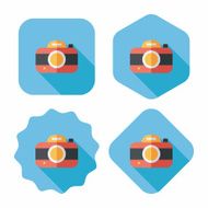 camera flat icon with long shadow eps10 N7
