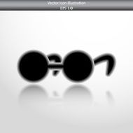 Vector glasses web flat icon N4