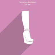 Vector woman boots web icon N13