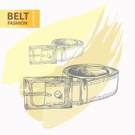 Belt hand drawn vector illustration