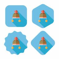 baby hat flat icon with long shadow eps10 N39