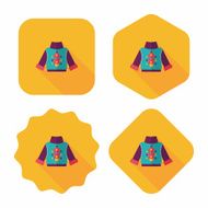Sweater flat icon with long shadow eps10 N6