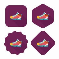 sneaker flat icon with long shadow eps10 N20