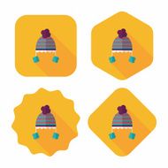 baby hat flat icon with long shadow eps10 N40