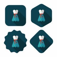 woman dress flat icon with long shadow eps10 N30