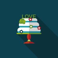 wedding table lamp flat icon with long shadow eps10 N7