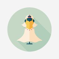 wedding dress flat icon with long shadow eps10 N36