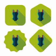 swimming suit flat icon with long shadow eps10 N5