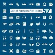Set of fashion flat icons N8