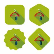 shopping clothes hanger flat icon with long shadow eps10 N25