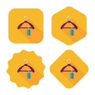shopping clothes hanger flat icon with long shadow eps10 N27