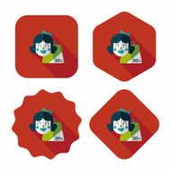 SALE Shopaholic flat icon with long shadow eps10 N77