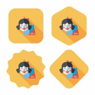 SALE Shopaholic flat icon with long shadow eps10 N78