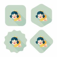 SALE Shopaholic flat icon with long shadow eps10 N80