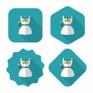 shopping dress flat icon with long shadow eps10 N50