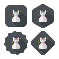 shopping dress flat icon with long shadow eps10 N51