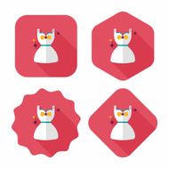 shopping dress flat icon with long shadow eps10 N52