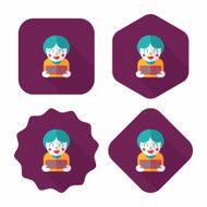 SALE Shopaholic flat icon with long shadow eps10 N83