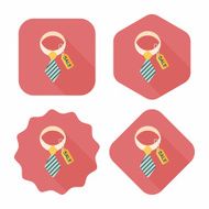 shopping sale tie flat icon with long shadow eps10 N27
