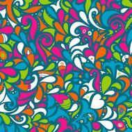 Retro multicolored mosaic leaf pattern N3