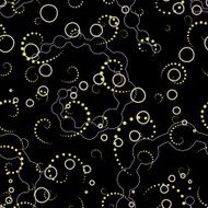 seamless background consisting of spirals on black