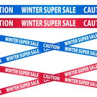 Seamless blue and red tapes - winter sale