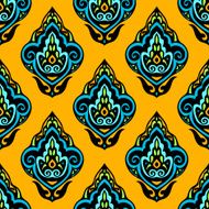Colorful Damask seamless floral vector design