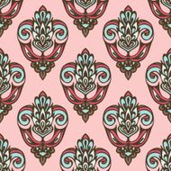 Damask seamless vector pattern