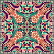 silk neck scarf or kerchief square pattern design in ukrainian N12