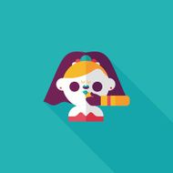 wedding bride flat icon with long shadow eps10 N79