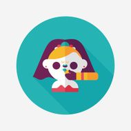 wedding bride flat icon with long shadow eps10 N80