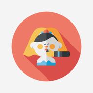 wedding bride flat icon with long shadow eps10 N83