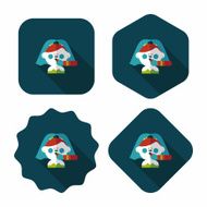 wedding bride flat icon with long shadow eps10 N87