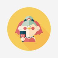 wedding bride flat icon with long shadow eps10 N89