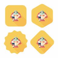 wedding bride flat icon with long shadow eps10 N90