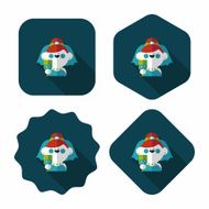 wedding bride flat icon with long shadow eps10 N99