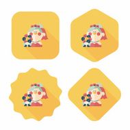 wedding bride flat icon with long shadow eps10 N102
