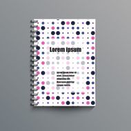 Notepad template with abstract background N16