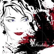 Fashion girl in sketch-style N90