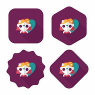wedding bride flat icon with long shadow eps10 N116
