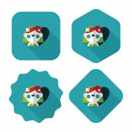 wedding bride flat icon with long shadow eps10 N122