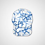 Abstract illustration on peaked cap N9
