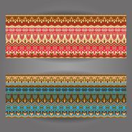 set of beautiful vintage ornate banners