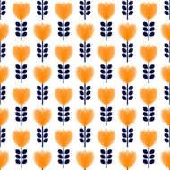 Vintage abstract flower seamless pattern