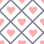 Valentine Seamless Hearts Pattern Vector Illustration