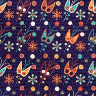 Colorful seamless pattern with decorative flowers